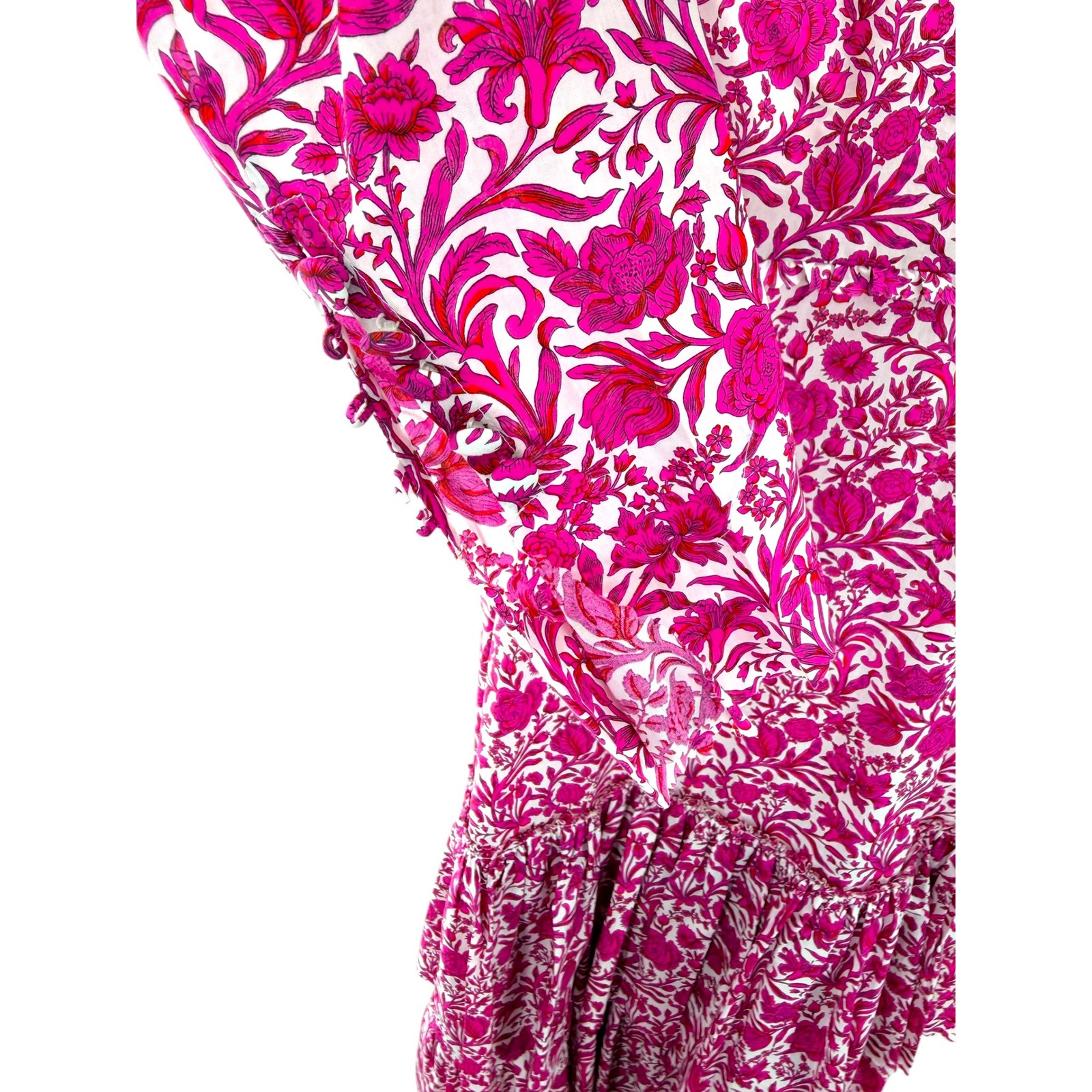 Nwt The Vampire's Wife The Liberty Dress 3/4 Fuchsia Sambourne Cotton Silk Sz 10 — image 7 of 8